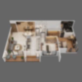 2 BHK Unit Plan